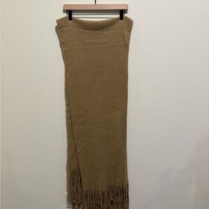Huge Cozy Tan fringe travel wrap